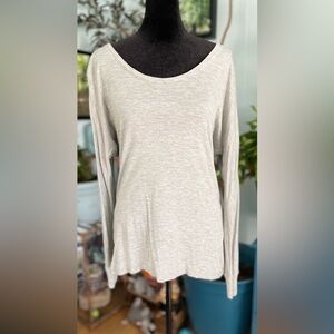 Old Navy Heather Gray Long Sleeve Scoop Neck Tee Size Medium